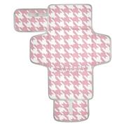Fasciatoio classico bianco pesca pied de poule riutilizzabile con tasca in tessuto fasciatoio portatile con cuscino integrato cambiador de pa?ales para Bebes