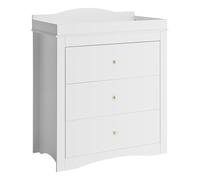 Fasciatoio con Cassettiera per Neonati 3 Cassetti Multifunzionale Bianco