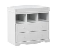 Fasciatoio con ripiani e cassetti in MDF bianco per cameretta Virden