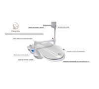 Fasciatoio da tavolo Bilancia digitale Neonato con sistema Anti caduta DIEGHINO 92x55xh 50 cm - peso 3,5 kg materassino misura altezza porta pannolini materassino grigio