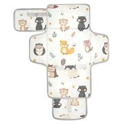 Fasciatoio impermeabile con volpi carine e colorate con tasca in tessuto per cambiare pannolino, per mamme, papà, cambio di pa?ales para Bebes
