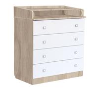 Fasciatoio in laminato ELLY con piano pieghevole, 4 cassetti, LAP 80,4x91,7x48cm