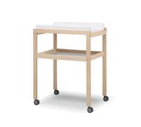 Fasciatoio in Legno Naturale Collezione Mini - Con Ruote e Materassino Incluso