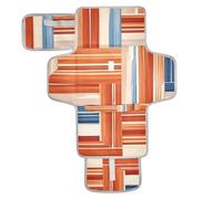 Fasciatoio in stile boho arancione e blu a righe regolari riutilizzabili con tasca in tessuto fasciatoio per fasciatoio per ragazze e ragazzi cambiador de pa?ales para Bebes