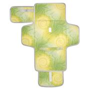 Fasciatoio irregolare tie-dye in giallo-verde riutilizzabile con tasca in tessuto impermeabile fasciatoio per bambino per ragazza e ragazzo cambiador de pa?ales para Bebes