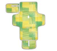 Fasciatoio irregolare Tie-dye in giallo-verde riutilizzabile con tasca in tessuto impermeabile fasciatoio per bambino leggero e pieghevole fasciatoio cambiadores de pa?ales para Bebes