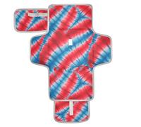 Fasciatoio irregolare Tie-dye in rosso e blu riutilizzabile lavabile con tasca in tessuto impermeabile fasciatoio fasciatoio infantile stazione da viaggio kit cambiadores de pa?ales para Bebes