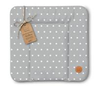 Fasciatoio neonato 75 x 72 cm - materassino portatile universale lavabile e impermeabile su cassettiera lavatrice e tavolo cuscino da viaggio tappetino materasso Oeko-Tex Grigio con stelle