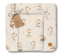 Fasciatoio neonato 85 x 72 cm - materassino portatile universale lavabile e impermeabile su cassettiera lavatrice e tavolo cuscino da viaggio tappetino materasso Oeko-Tex Giraffe