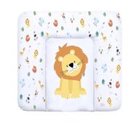 Fasciatoio neonato 85x72 cm - materassino portatile universale lavabile e impermeabile su cassettiera lavatrice e tavolo cuscino da viaggio tappetino materasso Motivo Safari