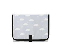 Fasciatoio portatile, 68 x 51 cm, impermeabile e lavabile, con cuscino integrato, design a 3 strati, per borsa per pannolini, uso domestico e in viaggio, colore grigio