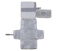 fasciatoio portatile per bambini, dimensioni compatte, impermeabile, di grande capacità, 2 scomparti portaoggetti, cuscino EPE, fasciatoio portatile per bambini (GREY)