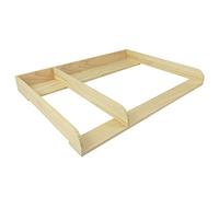 Fasciatoio Puckdaddy Pelle - 108x80x10 cm, legno naturale, fasciatoio di alta qualità con divisorio compatibile con le cassettiere Ikea Hemnes, incluso materiale di fissaggio per il montaggio a parete