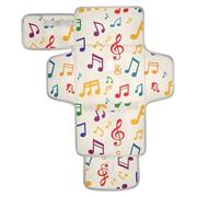 Fasciatoio riutilizzabile beige con simbolo musicale cartone animato silhouette fasciatoio con tasca in tessuto portatile fasciatoio per mamme, papà cambiador de pa?ales para Bebes