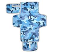 Fasciatoio riutilizzabile blu scuro mimetico con tasca in tessuto fasciatoio per fasciatoio per mamme, papà cambiadores de pa?ales para Bebes