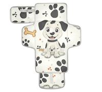 Fasciatoio riutilizzabile con cane bianco a pois con tasca in tessuto per fasciatoio, leggero e pieghevole, per cambiare il cambio di pa?ales para Bebes