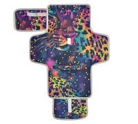 Fasciatoio riutilizzabile con glitter arcobaleno leopardato con tasca in tessuto portatile fasciatoio leggero e pieghevole fasciatoio cambia pa?ales para Bebes