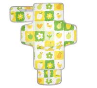 Fasciatoio riutilizzabile con motivo floreale giallo-verde a scacchi portatile con tasca in tessuto fasciatoio fasciatoio da viaggio con cuscino integrato cambiador de pa?ales para Bebes