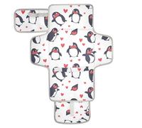 Fasciatoio riutilizzabile con pinguino animale cattivo linea semplice con tasca in tessuto fasciatoio per fasciatoio per ragazza e ragazzo cambiador de pa?ales para Bebes
