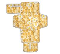 Fasciatoio riutilizzabile con tasca in tessuto a forma di margherita, con alveare giallo, fasciatoio portatile per mamme, papà cambiadores de pa?ales para Bebes