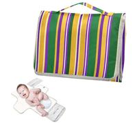 Fasciatoio riutilizzabile con tasca in tessuto a righe verde oro e viola impermeabile fasciatoio per neonati ragazza e ragazzo cambiadores de pa?ales para Bebes