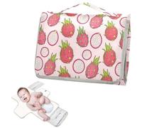 Fasciatoio riutilizzabile con tasca in tessuto drago modello frutta amante della frutta rosa impermeabile fasciatoio leggero e pieghevole fasciatoio cambia pa?ales para Bebes