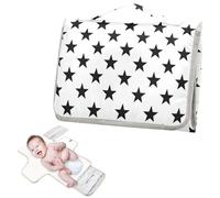 Fasciatoio riutilizzabile con tasca in tessuto fasciatoio da viaggio per bambino con cuscino integrato - stelle