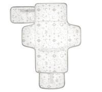 Fasciatoio riutilizzabile con tasca in tessuto fasciatoio fasciatoio da viaggio per neonati kit stazione da viaggio Cartoon Luna stella argento grigio