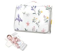 Fasciatoio riutilizzabile con tasca in tessuto fasciatoio fasciatoio da viaggio per ragazze e ragazzi- semplice primavera fresco floreale piccolo