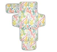 Fasciatoio riutilizzabile con tasca in tessuto fasciatoio per fasciatoio, kit stazione da viaggio per neonati, corallo, alghe marine, colore chiaro