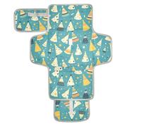 Fasciatoio riutilizzabile con tasca in tessuto fasciatoio portatile per mamme, papà, cappello di compleanno felice verde carino