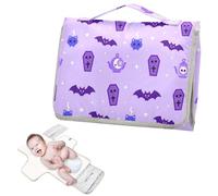 Fasciatoio riutilizzabile con tasca in tessuto Halloween Doodle Witchy sfera di cristallo cuscinetti impermeabili per bambino neonato stazione di viaggio kit cambiadores de pa?ales para Bebes