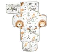 Fasciatoio riutilizzabile con tasca in tessuto impermeabile fasciatoio per neonati e bambini piccoli animali freschi forestali