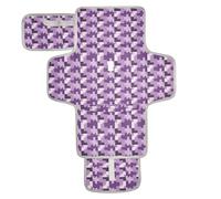 Fasciatoio riutilizzabile con tasca in tessuto impermeabile fasciatoio per neonati kit stazione da viaggio anime pied de poule ametista