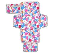 Fasciatoio riutilizzabile con tasca in tessuto impermeabile fasciatoio per neonati kit stazione da viaggio in vetro colorato anime cuore