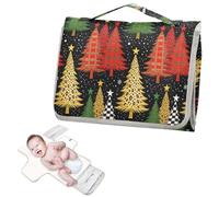 Fasciatoio riutilizzabile con tasca in tessuto Merry Christmas Trees Buffalo Leopard Fasciatoio pad per la Tabella per Neonati Ragazza & Boy cambiadores de pa ales para Bebes