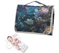 Fasciatoio riutilizzabile con tasca in tessuto oceano animale tartaruga portatile fasciatoio con cuscino integrato cambiadores de pa?ales para Bebes