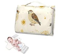 Fasciatoio riutilizzabile con tasca in tessuto passero sole off bianco da viaggio fasciatoio per il bambino per mamme, papà cambiador de pa?ales para Bebes