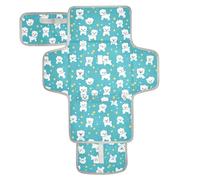 Fasciatoio riutilizzabile con tasca in tessuto per il cambio del bambino, portatile, per mamme, papà, cartoni animati, carino, cane, stella bianca