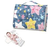 Fasciatoio riutilizzabile con tasca in tessuto per il cambio del pannolino del bambino, leggero e pieghevole, Stella dei bei sogni