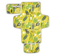 Fasciatoio riutilizzabile con tasca in tessuto portatile fasciatoio per ragazza e ragazzo estate carino Doodle Disegni Fantasy Lime
