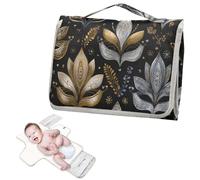Fasciatoio riutilizzabile con tasca in tessuto stampa maschera oro e argento tappetino fasciatoio fasciatoio per mamme, papà cambiador de pa?ales para Bebes