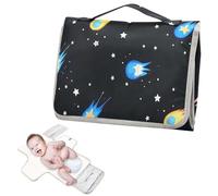 Fasciatoio riutilizzabile con tasca in tessuto stelle cadenti cartone animato cielo nero fasciatoio per fasciatoio leggero e pieghevole cambiadores de pa?ales para Bebes