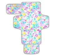 Fasciatoio riutilizzabile con tasca in tessuto tappetino fasciatoio fasciatoio leggero e pieghevole stazione fasciatoio cartone animato diamanti scintillanti colore chiaro