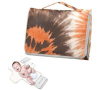 Fasciatoio riutilizzabile con tasca in tessuto tie-dye arancione e marrone impermeabile fasciatoio per mamme, papà cambiadores de pa?ales para Bebes