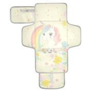 Fasciatoio riutilizzabile con unicorni arcobaleno pastello sognanti per bambino con tasca in tessuto fasciatoio per mamme, papà cambiadores de pa?ales para Bebes