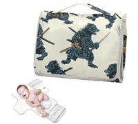 Fasciatoio riutilizzabile lavabile con tasca in tessuto Ukiyo-e-Style Wolverine Aqua fasciatoio per tavolo per mamme papà cambiador de pa ales para Bebes