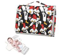 Fasciatoio riutilizzabile Pad con tasca in tessuto Kung Fu Pollo Gallo Uomini Fasciatoio pad per la Tabella per Mamme Papà cambiadores de pa ales para Bebes