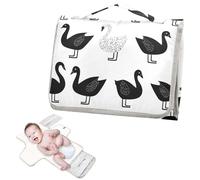 Fasciatoio riutilizzabile per bambini con tasca in tessuto bianco e nero cigno tappetino fasciatoio fasciatoio da viaggio per ragazza e ragazzo cambiadores de pa?ales para Bebes