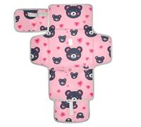 Fasciatoio riutilizzabile per bambini con tasca in tessuto fasciatoio per pannolini con cuscino integrato carino animale orso cartone animato